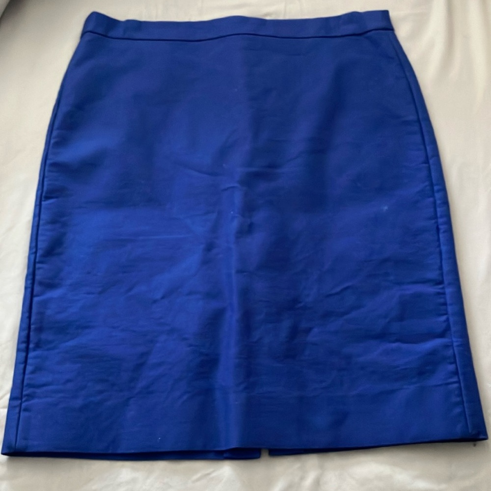 Bright blue Number 2 Jcrew pencil skirt